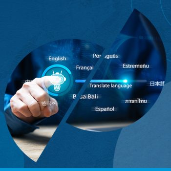 Illustration of AI translation tools enhancing global online learning environments